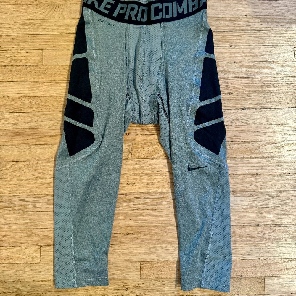 Nike Pro Combat 3/4 Length Running Training Tights/Pants - L